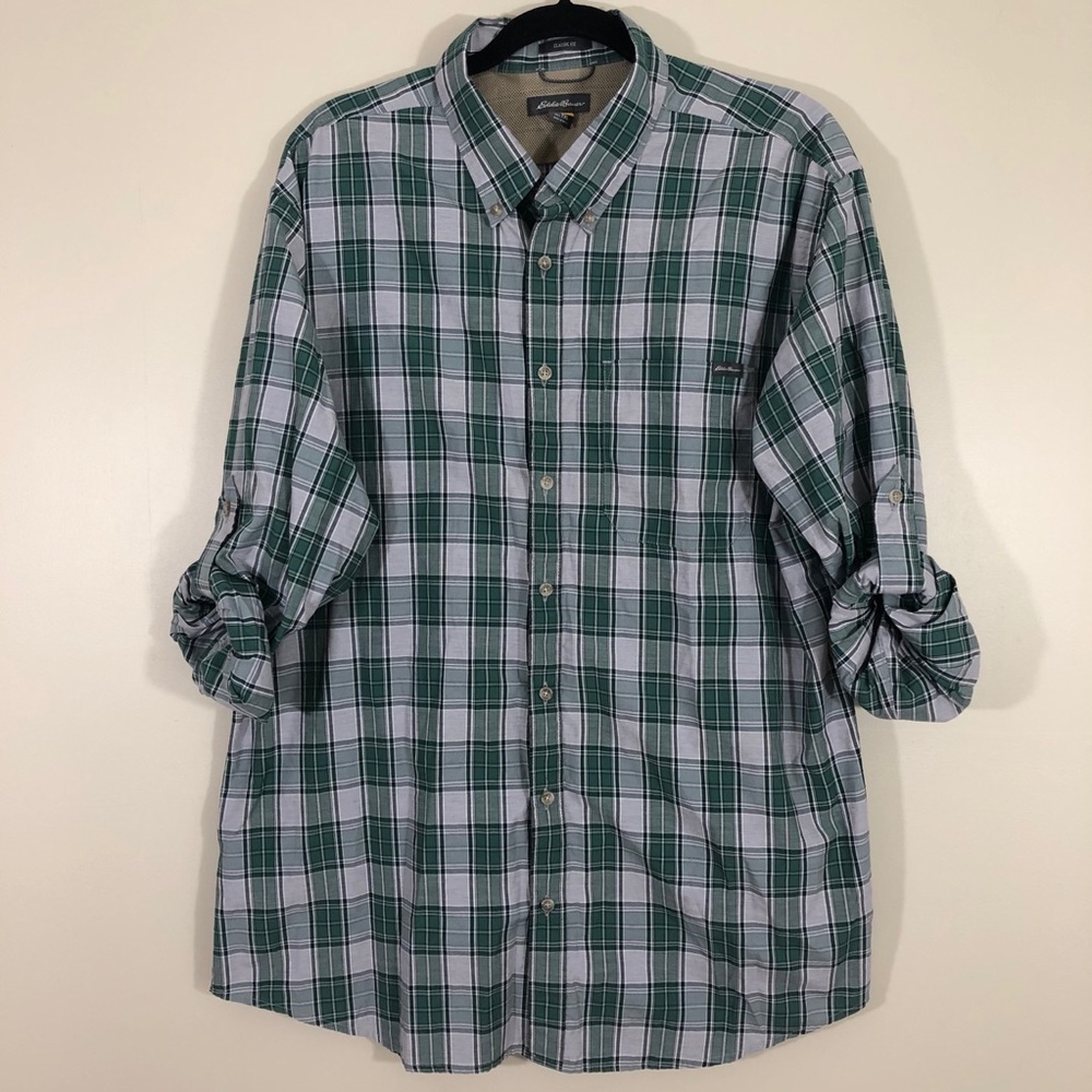 Eddie Bauer button down. Plaid classic fit TXL - Picture 2 of 12